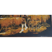 Batik scène op spierraam